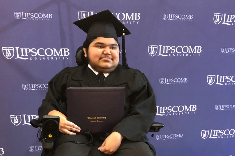 nepoleon son graduated defeating the muscular dystrophy